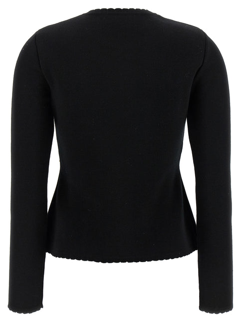 Moschino Black Virgin Wool Cardigan