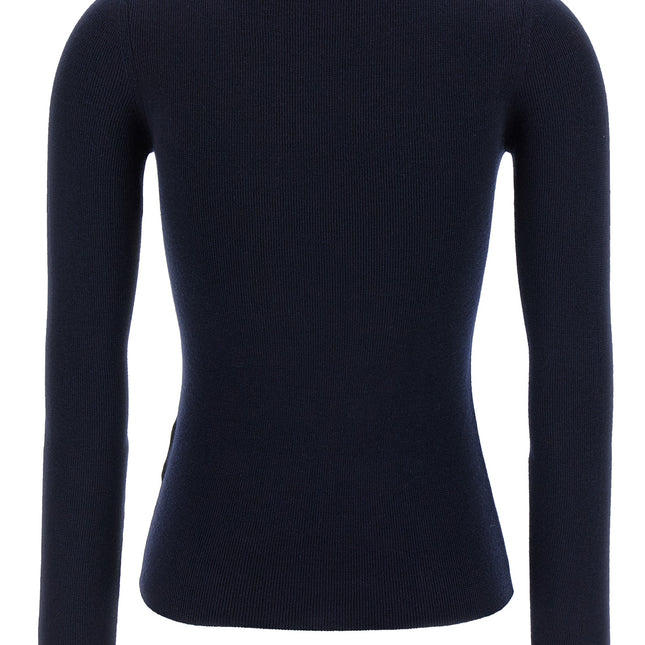 Valentino Garavani Blue Virgin Wool Cardigan