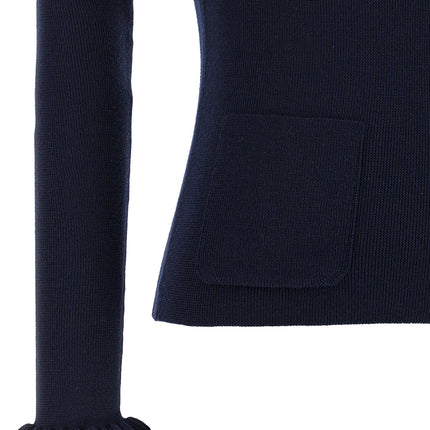 Valentino Garavani Blue Virgin Wool Cardigan