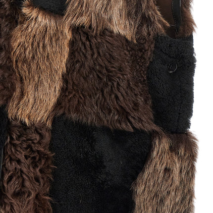 Marni Brown Lamb Fur Sleeveless Jacket