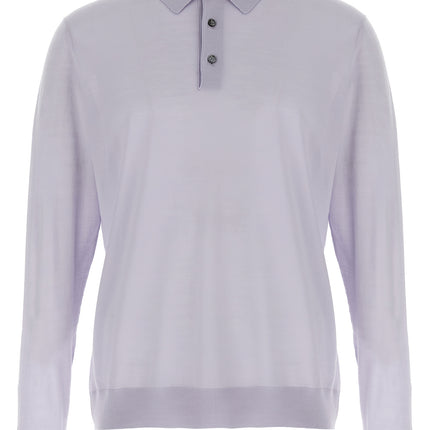 Kiton Blue Wool Polo Shirt