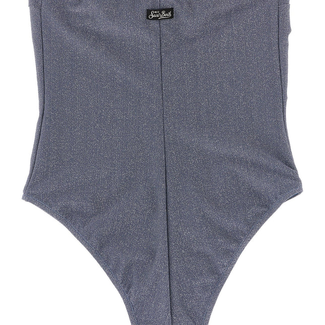 MC2 Saint Barth Blue Viscose One-Piece Swimsuit