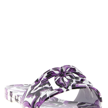 Dolce & Gabbana Purple Plastic Slides