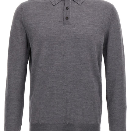 ZANONE Gray Virgin Wool Polo Shirt