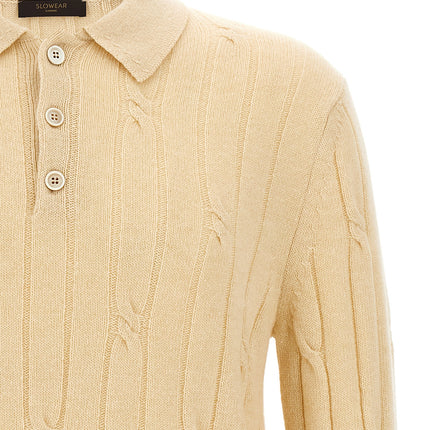 ZANONE Beige Virgin Wool Polo Shirt