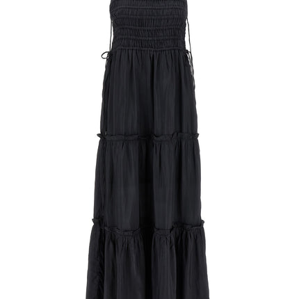 Ganni Gray Viscose Long Dress