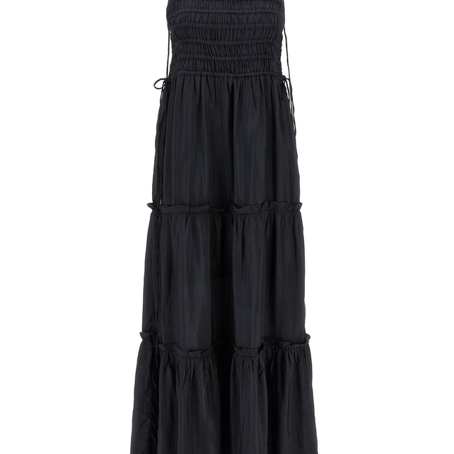 Ganni Gray Viscose Long Dress
