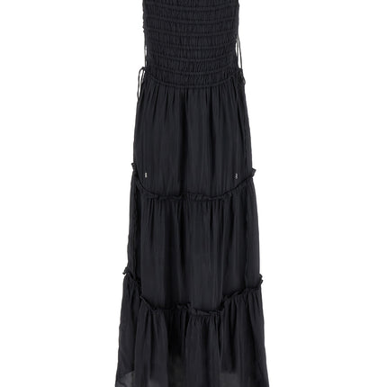 Ganni Gray Viscose Long Dress