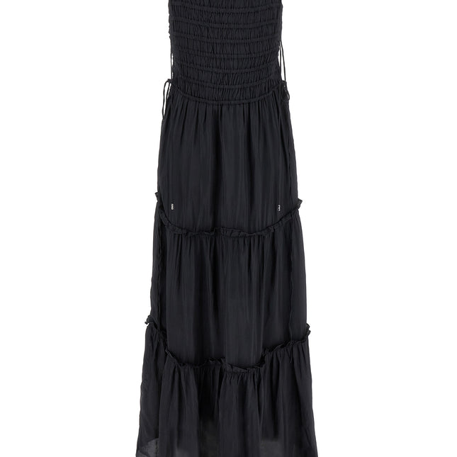 Ganni Gray Viscose Long Dress