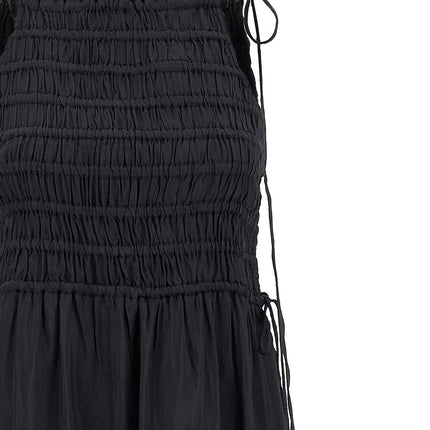 Ganni Gray Viscose Long Dress