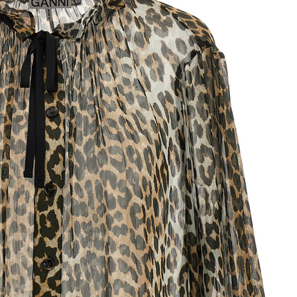 Ganni Brown Viscose Blouse