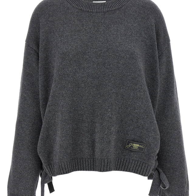 Ganni Gray Wool Cardigan