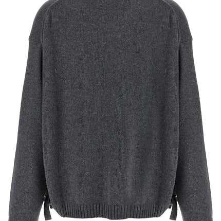 Ganni Gray Wool Cardigan