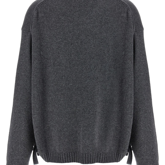Ganni Gray Wool Cardigan