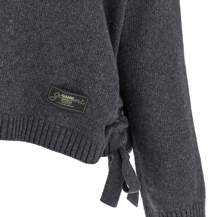 Ganni Gray Wool Cardigan