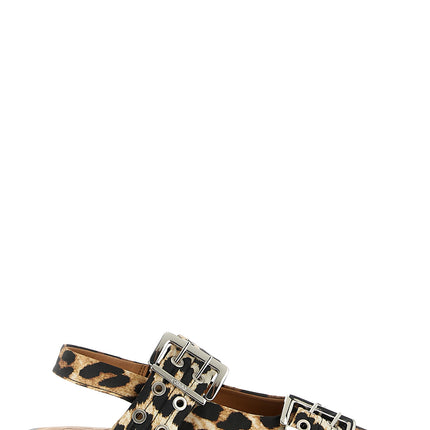 Ganni Multicolor Polyester Ballet Flats
