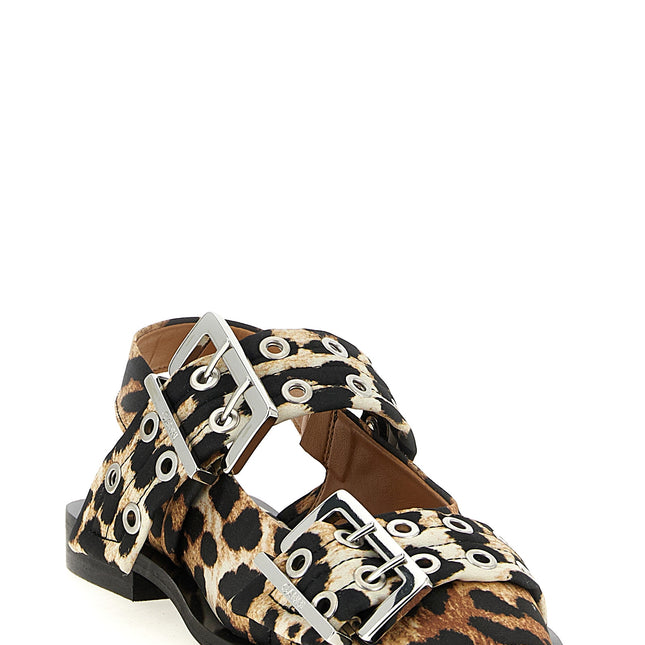 Ganni Multicolor Polyester Ballet Flats