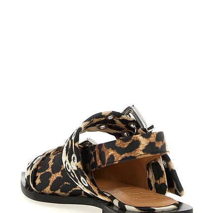 Ganni Multicolor Polyester Ballet Flats