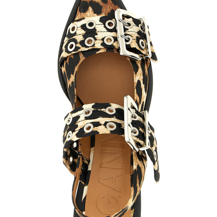 Ganni Multicolor Polyester Ballet Flats