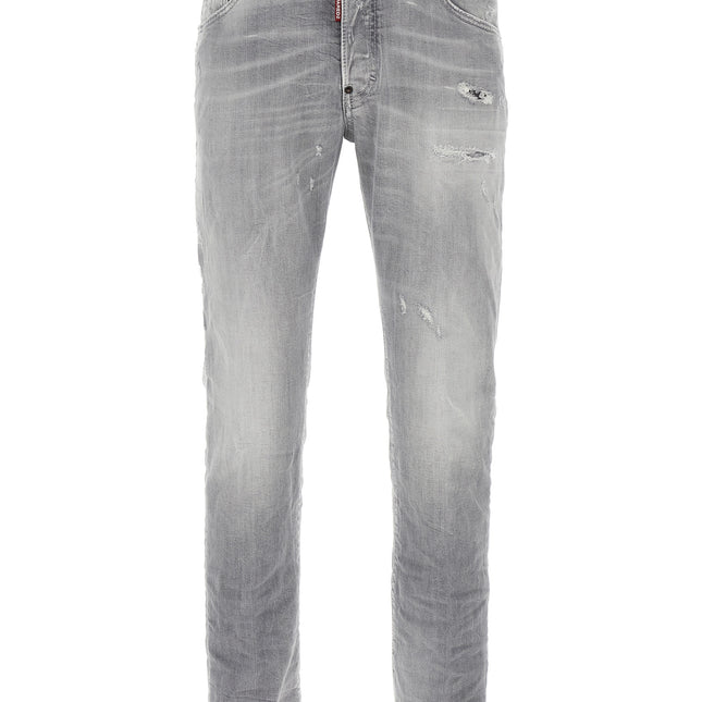 Dsquared² Gray Cotton Relaxed Fit Jeans