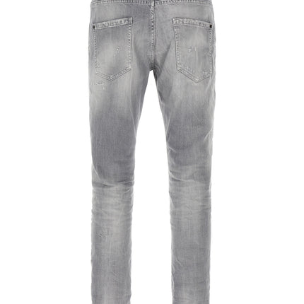 Dsquared² Gray Cotton Relaxed Fit Jeans