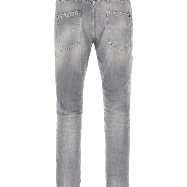 Dsquared² Gray Cotton Relaxed Fit Jeans