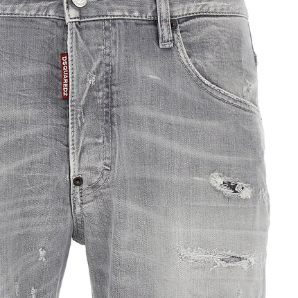 Dsquared² Gray Cotton Relaxed Fit Jeans