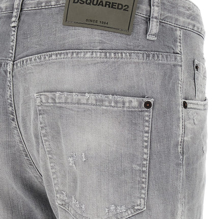 Dsquared² Gray Cotton Relaxed Fit Jeans
