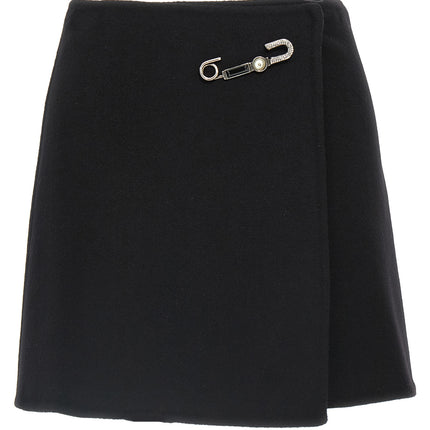 Ermanno Scervino Black Virgin Wool Long Skirt