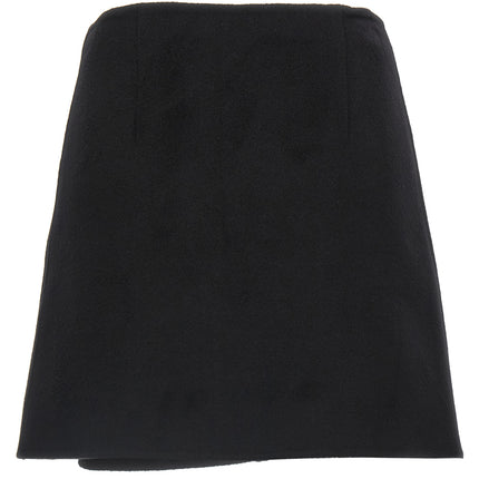 Ermanno Scervino Black Virgin Wool Long Skirt