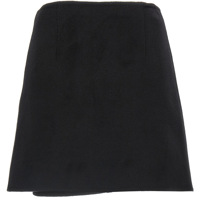 Ermanno Scervino Black Virgin Wool Long Skirt
