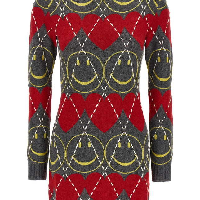 Moschino Multicolor Wool Short Dress
