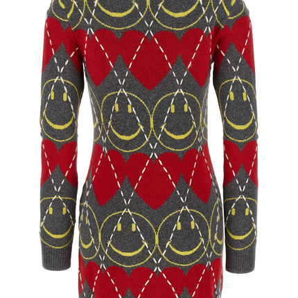 Moschino Multicolor Wool Short Dress