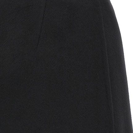Ermanno Scervino Black Virgin Wool Long Skirt