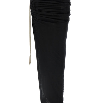 Rick Owens Black Wool Mini Skirt
