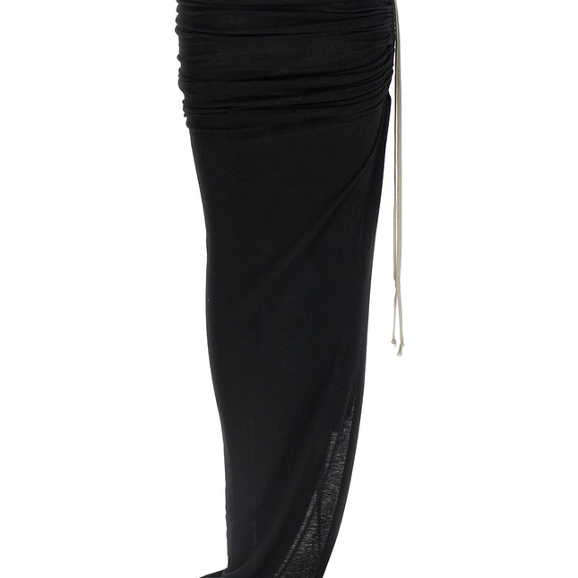 Rick Owens Black Wool Mini Skirt