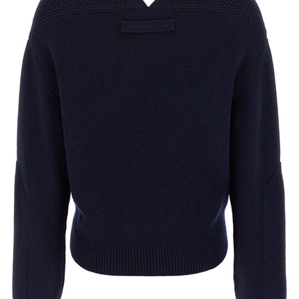 Victoria Beckham Blue Wool Cardigan