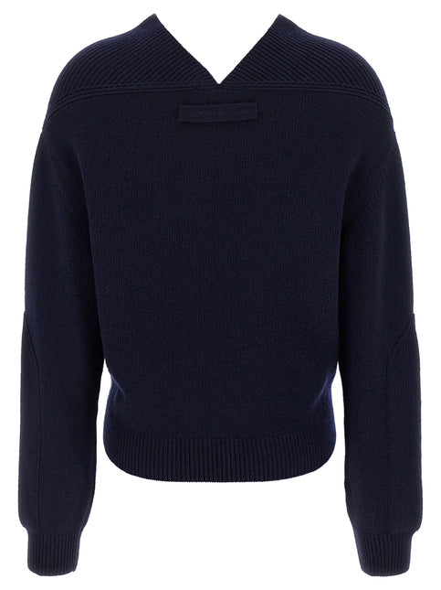 Victoria Beckham Blue Wool Cardigan