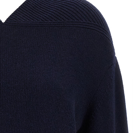 Victoria Beckham Blue Wool Cardigan