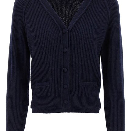 Victoria Beckham Blue Wool Cardigan