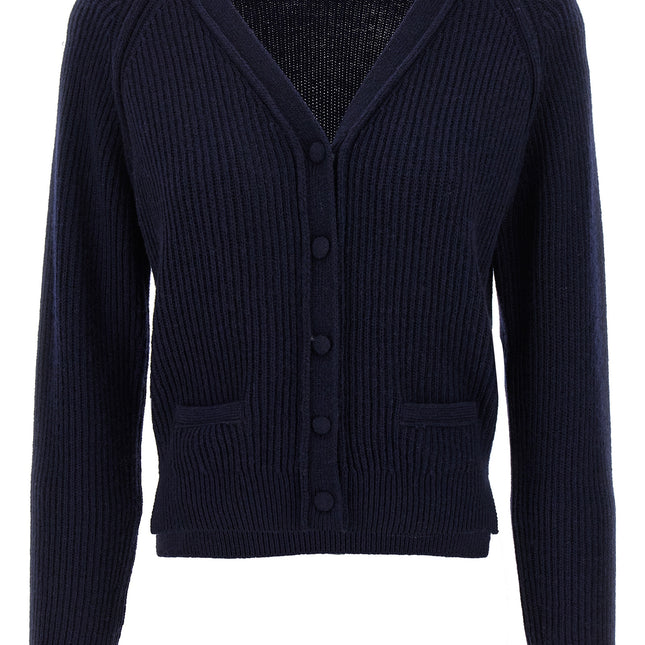 Victoria Beckham Blue Wool Cardigan