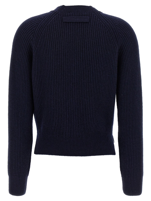 Victoria Beckham Blue Wool Cardigan