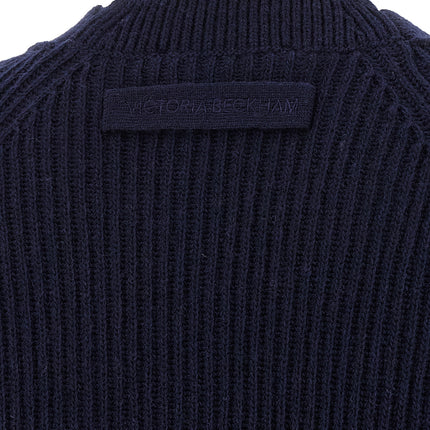Victoria Beckham Blue Wool Cardigan