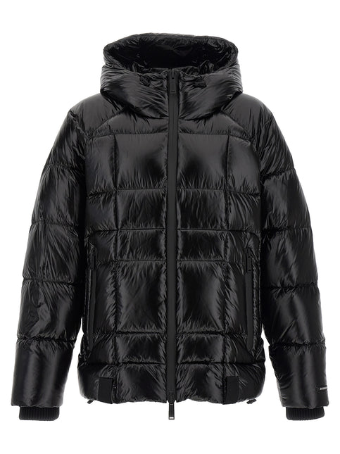 Dsquared² Black Polyamide Full-Length Jacket