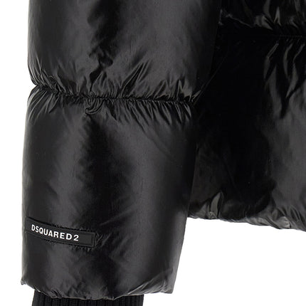 Dsquared² Black Polyamide Full-Length Jacket