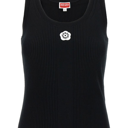 Kenzo Black Viscose Sleeveles T-Shirt