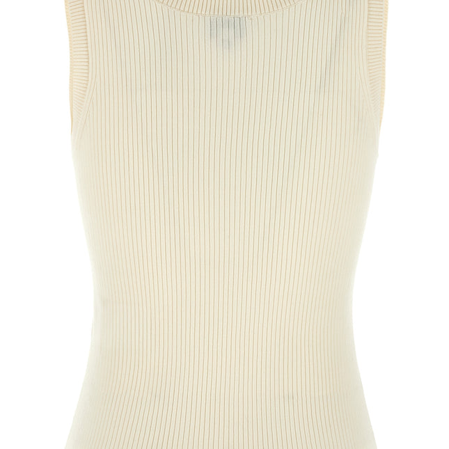 Kenzo White Viscose Sleeveles T-Shirt