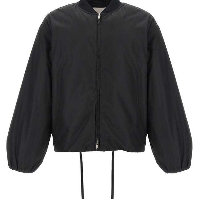 Jil Sander Black Polyester Bomber