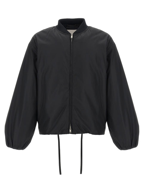 Jil Sander Black Polyester Bomber