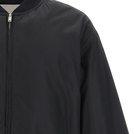 Jil Sander Black Polyester Bomber